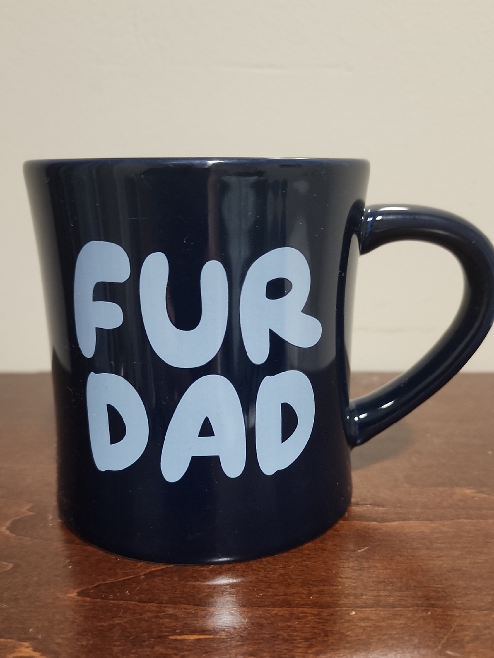 Indigo Navy Ceramic Mug with White Logo